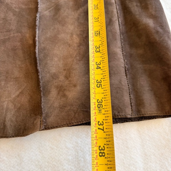Gimo’s Suede Leather Shearling Brown Coat Size S - Picture 9 of 12